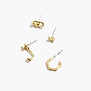 Madewell Mix & Match Earrings Set Vintage Gold